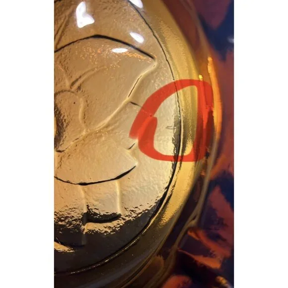 Vintage Amber Ashtray Paint Brush Trinket Coin Dish Indiana Glass MCM Heavy - Picture 11 of 11